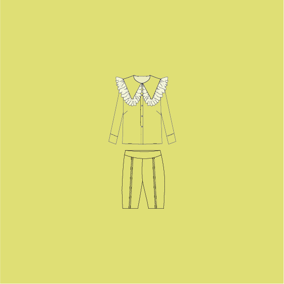 Blusa Cuello Encaje + Bikers