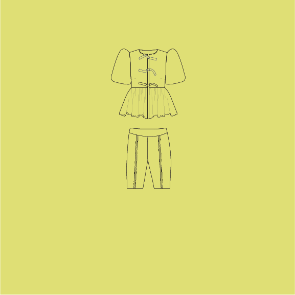 Blusa Manga Globo + Bikers
