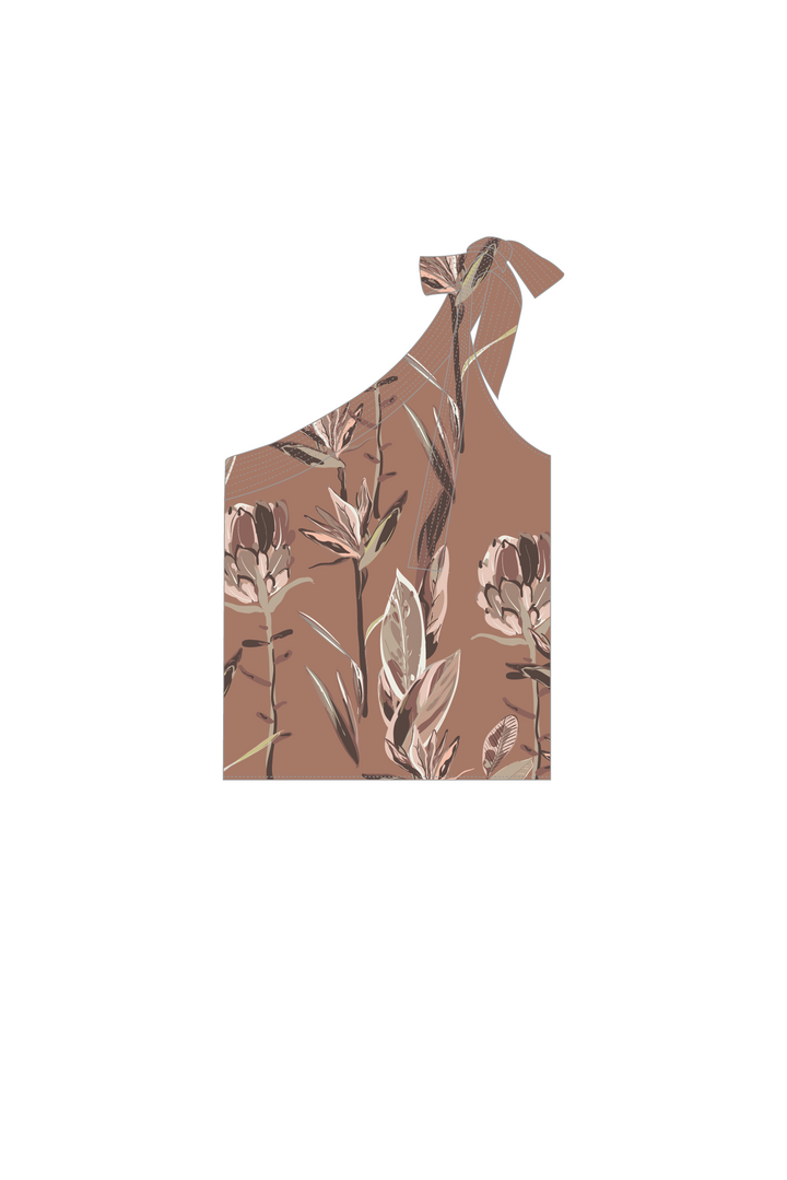 Blusa un hombro Tropical Mocha