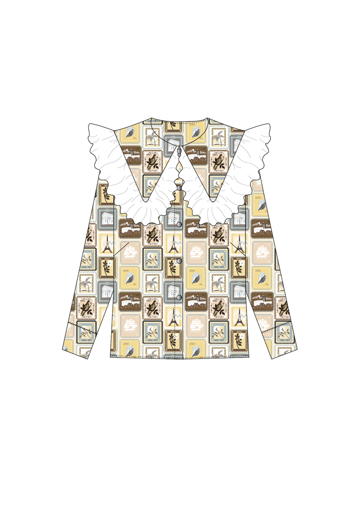 Blusa cuello encaje Le Champagne Tour
