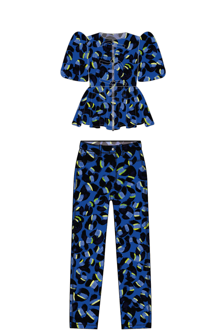 Set Coral in Blue