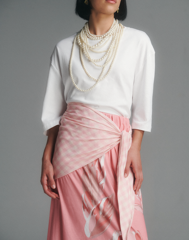 Falda + Pañuelo Tropical Pink