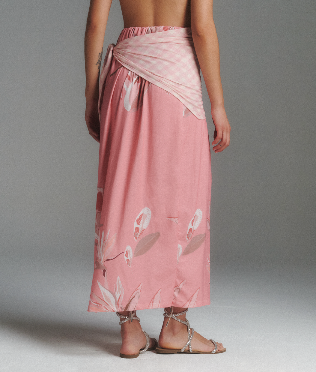 Falda + Pañuelo Tropical Pink