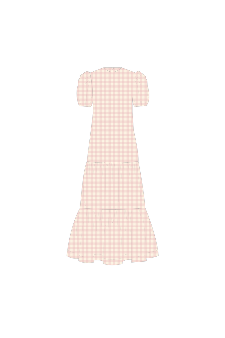 Vestido Manga Corta Rose And Chess
