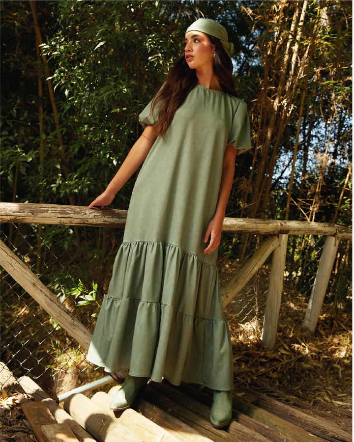 Vestido Manga Corta