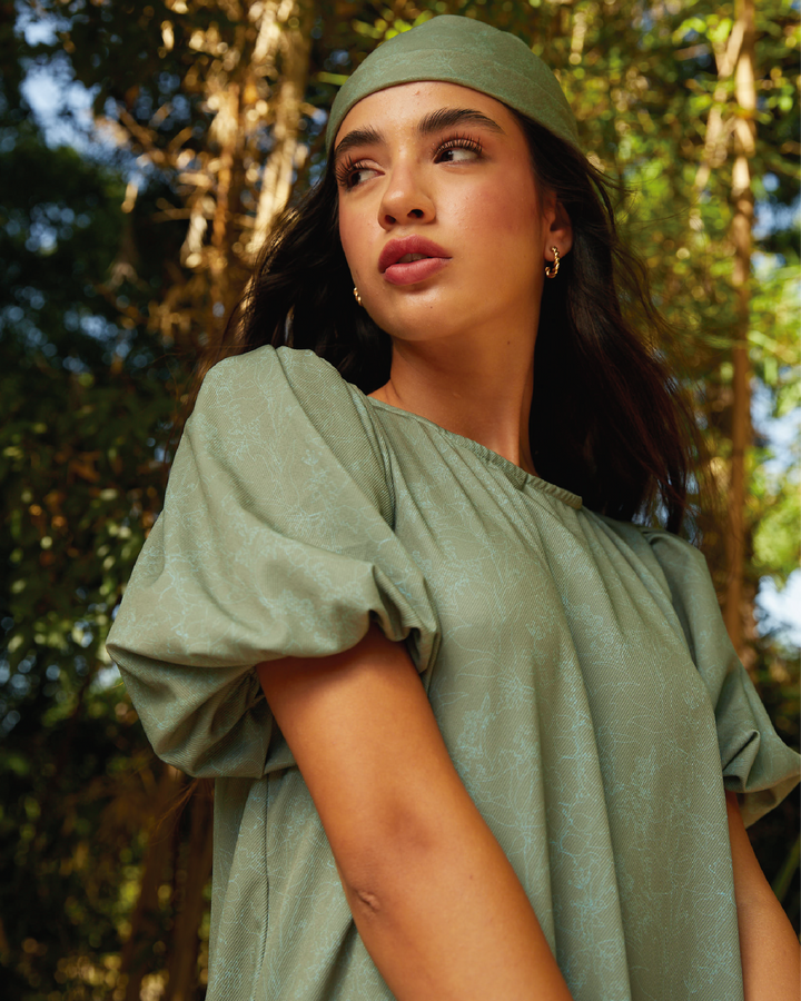 Vestido Manga Corta