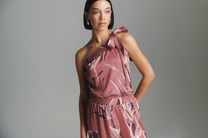 Blusa un hombro Tropical Mocha