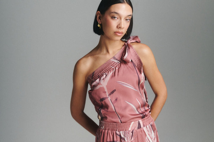 Blusa un hombro Tropical Mocha