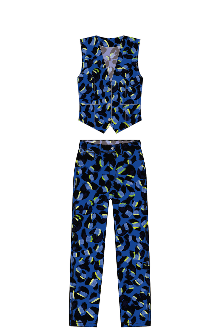 Set Coral in Blue