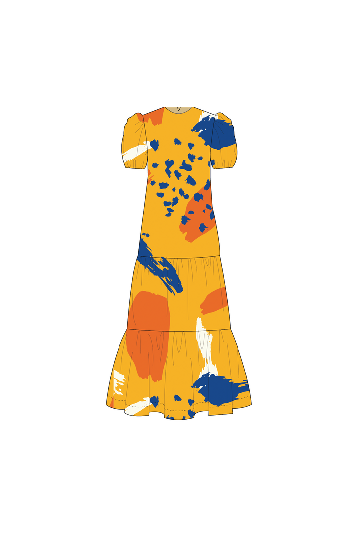 Vestido Manga Corta