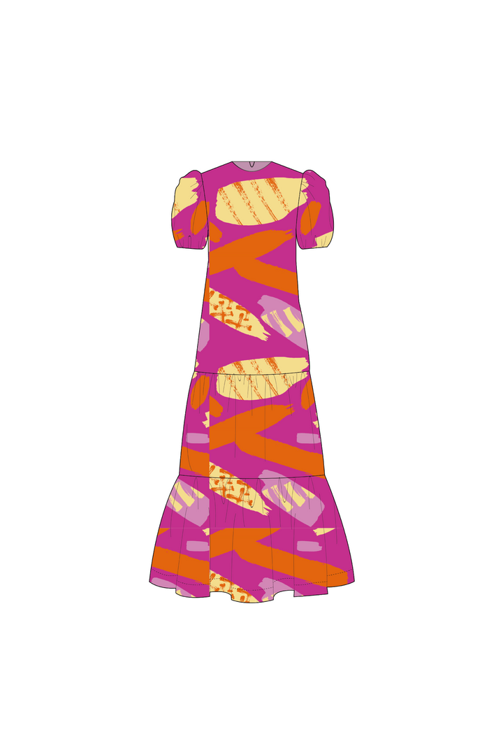 Vestido Manga Corta